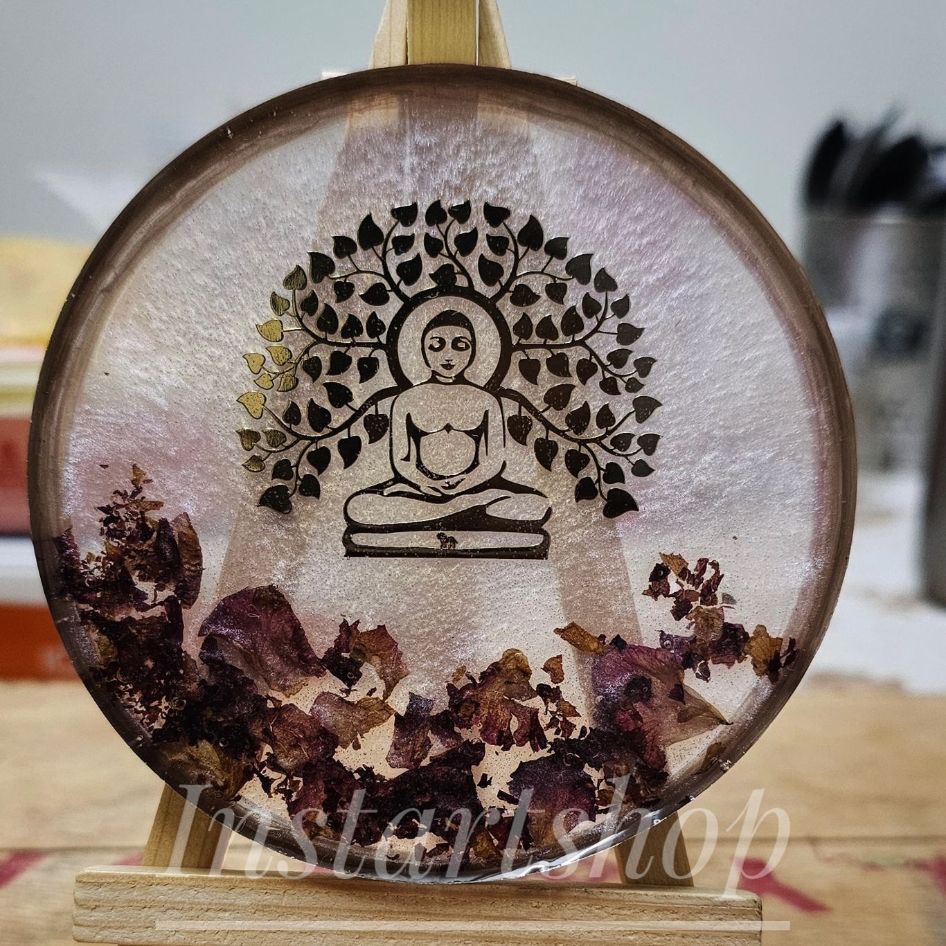 Pink Ganeshji Resin Car Dashboard Idol